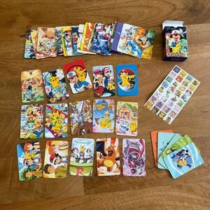Pokemon Lomo Cards and Sticker Set 92 Pieces Ash Pikachu Charizard Eevee Box